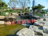 天津文化中心千层石叠水